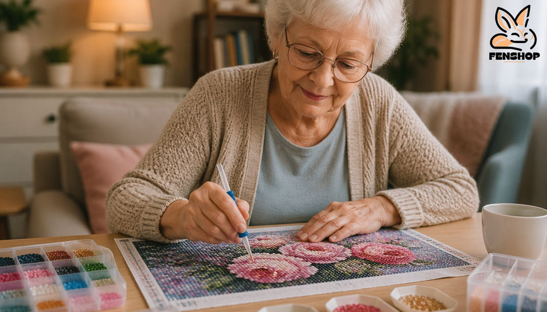 Haft diamentowy dla seniorów – korzyści i wskazówki
