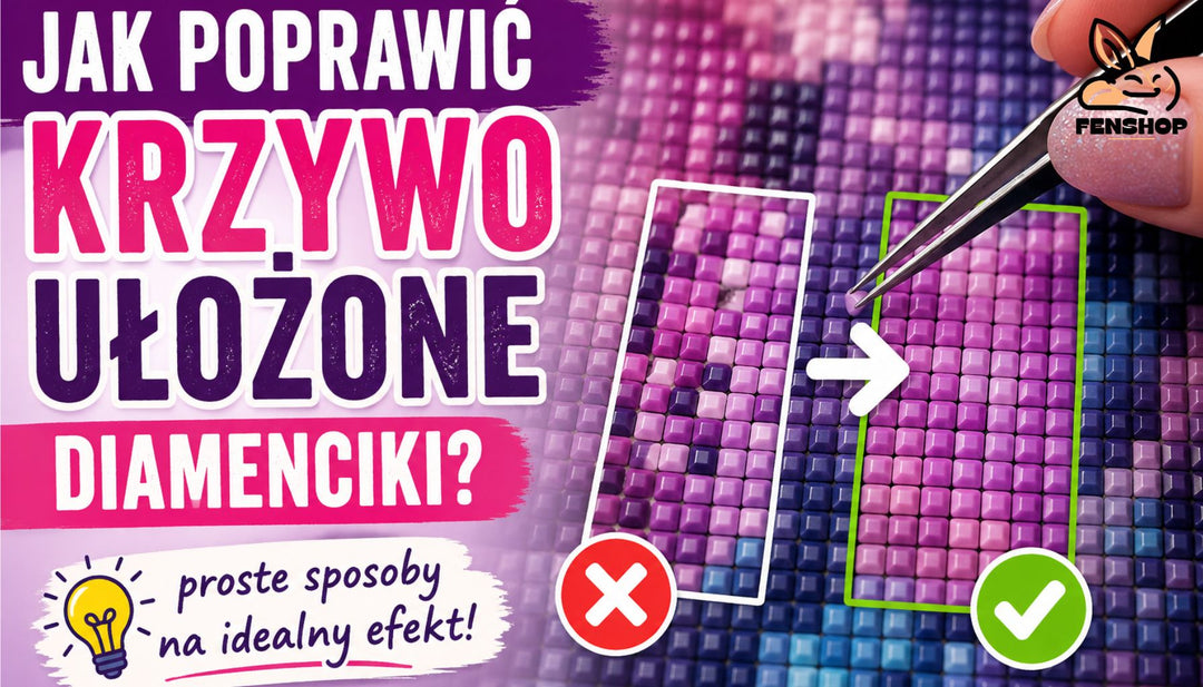 Jak poprawić krzywo ułożone diamenciki w hafcie diamentowym?
