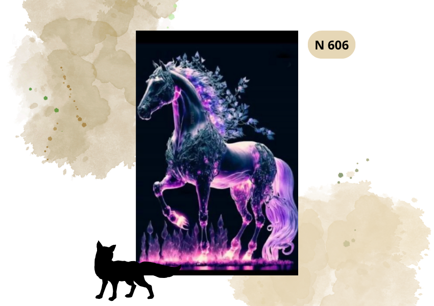 Haft Diamentowy Zwierzęta "Koń Z Lodu"