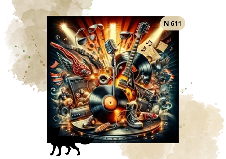 Haft Diamentowy "Muzyka Rock"