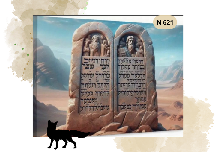 Haft Diamentowy Religijny "Dziesięć Przykazań Bożych"