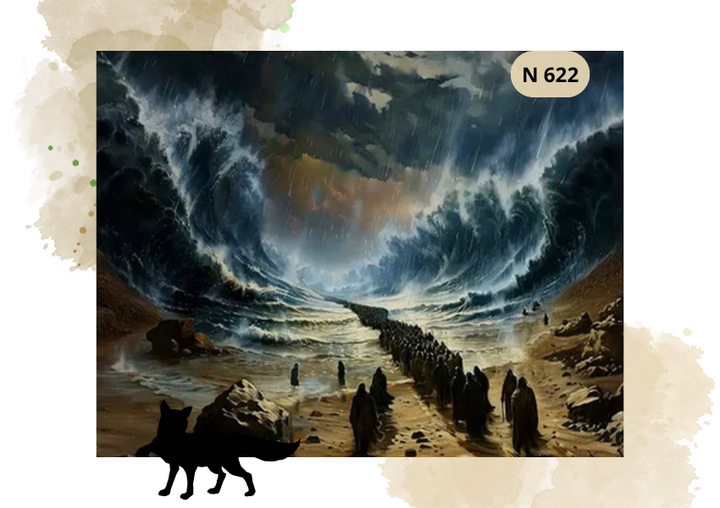 Haft Diamentowy Religijny "Rozstąpienie Wód Mojżesz"