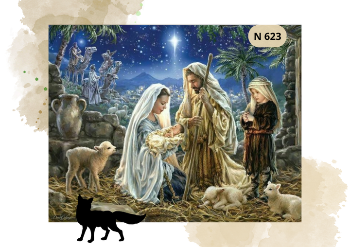 Haft Diamentowy Religijny "Stajenka"