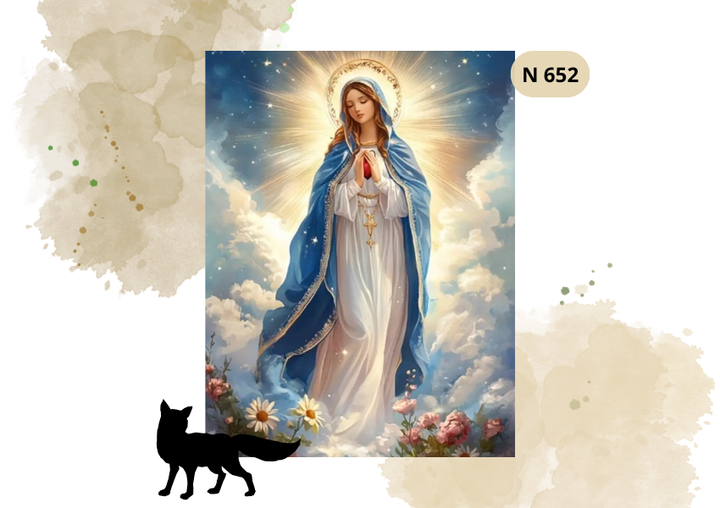 Haft Diamentowy Religijny "Matka Boska Maryja Wniebowzięta W Blasku"