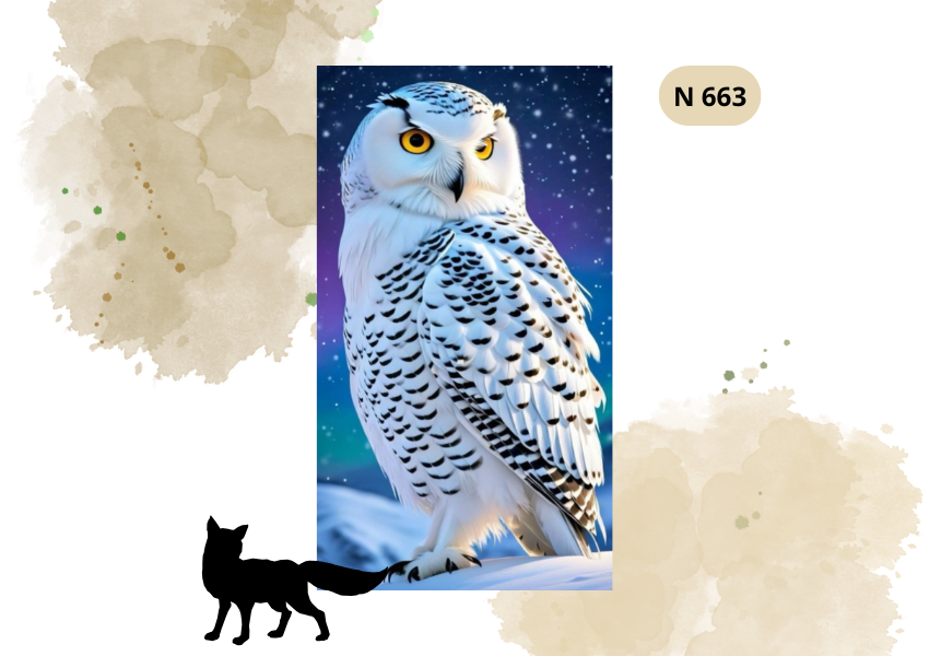 Haft Diamentowy Zwierzęta "Sowa Śnieżna"