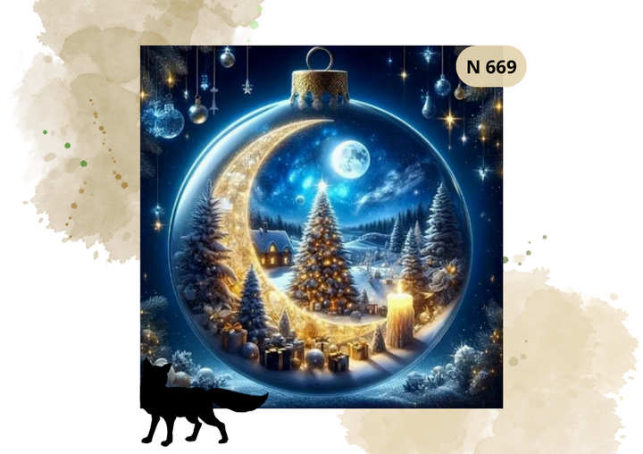 Haft Diamentowy Świąteczny "Bombka Z Choinką"