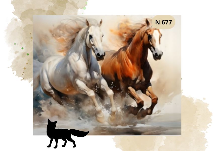 Haft Diamentowy Zwierzęta "Konie W Galopie"