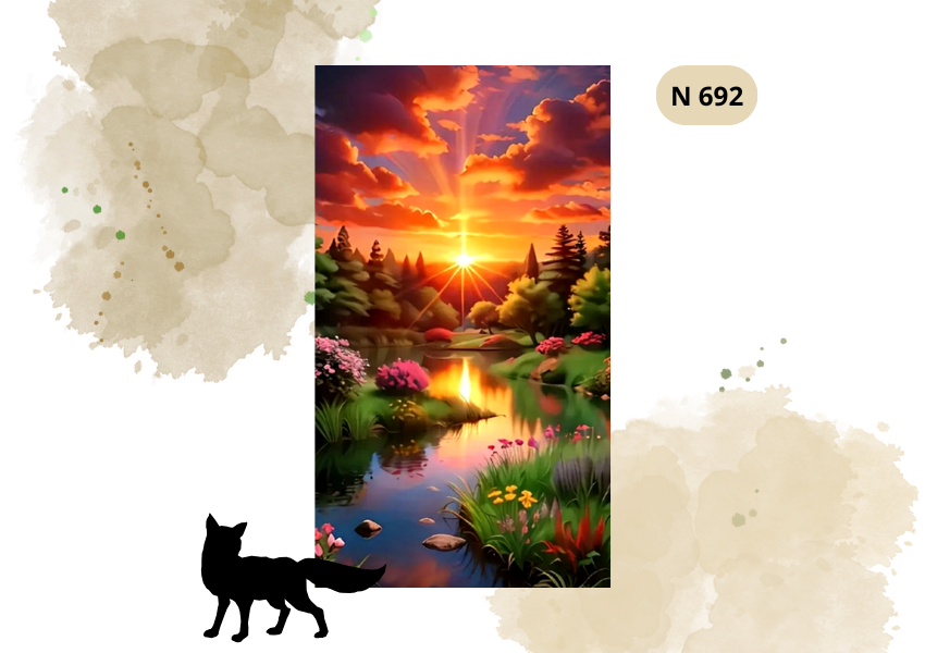 Haft Diamentowy Krajobraz "Zachód Słońca"