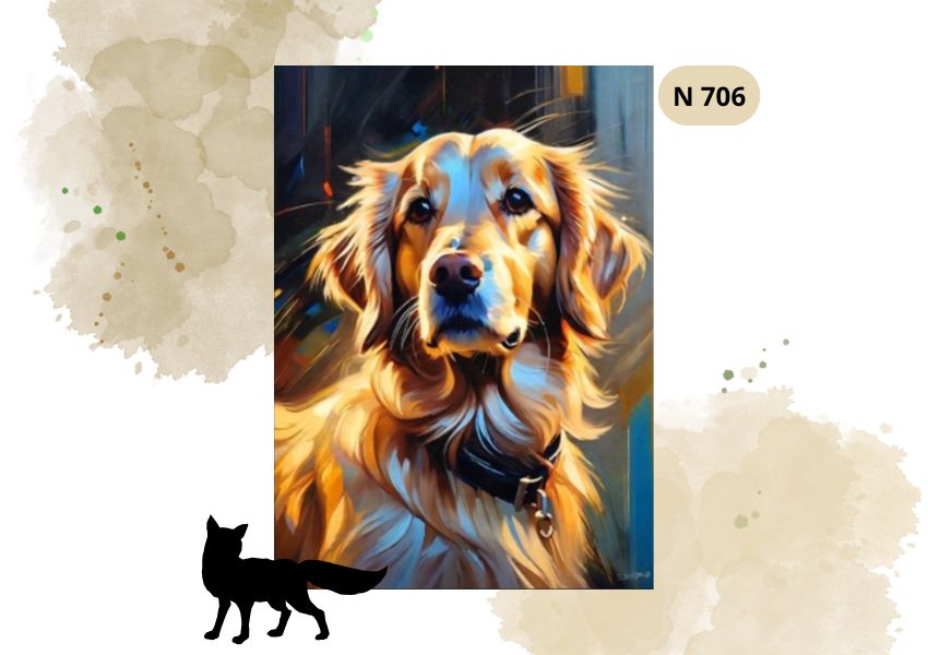 Haft Diamentowy Zwierzęta "Golden Retriver"
