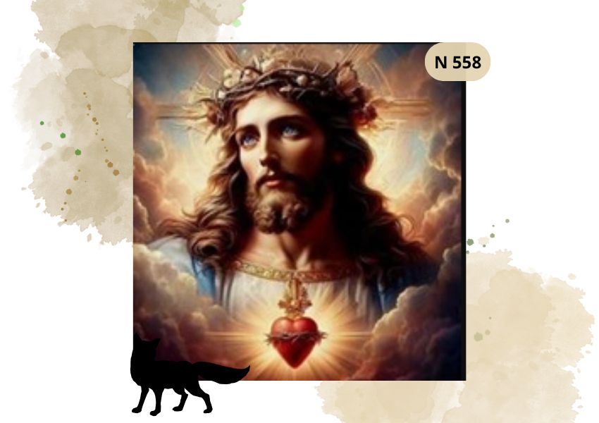Haft Diamentowy Religijny Jezus Chrystus w Niebie
