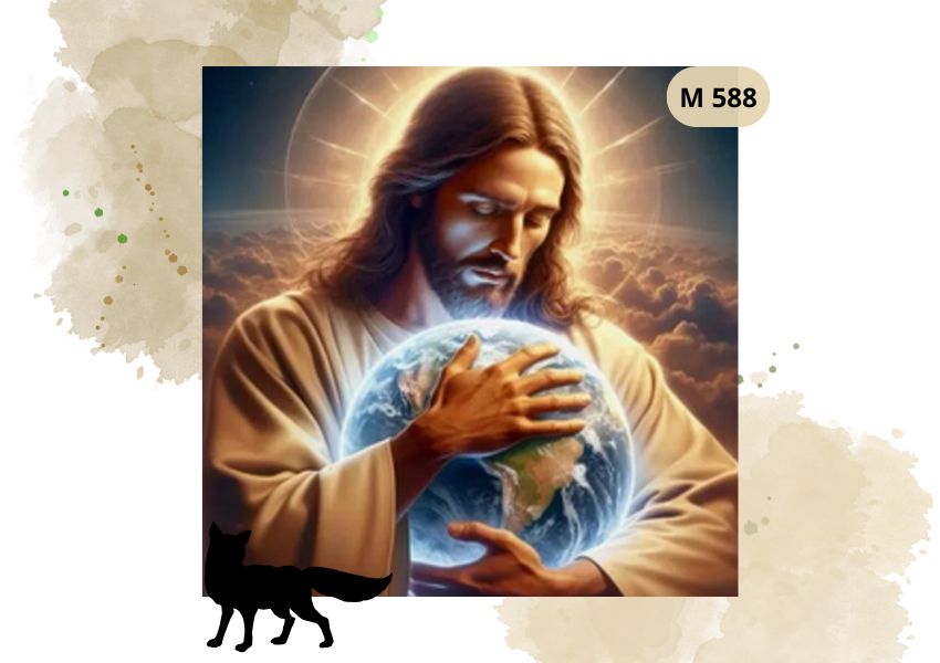 Haft Diamentowy Religijny Jezus Trzymający Ziemie