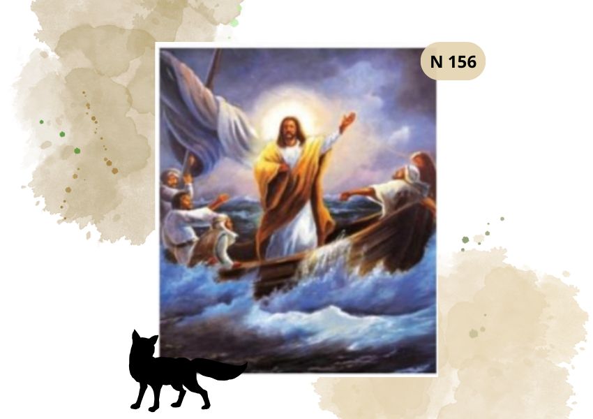 Haft Diamentowy Religijny Jezus Wzburzone Morze