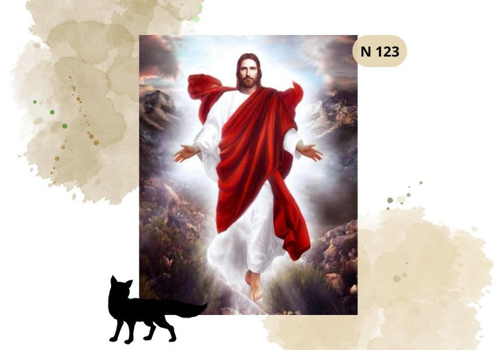 Haft Diamentowy Religijny Jezus Zmartwychwstały
