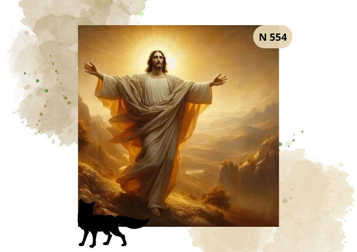Haft Diamentowy Religijny Jezus Znak Pokoju