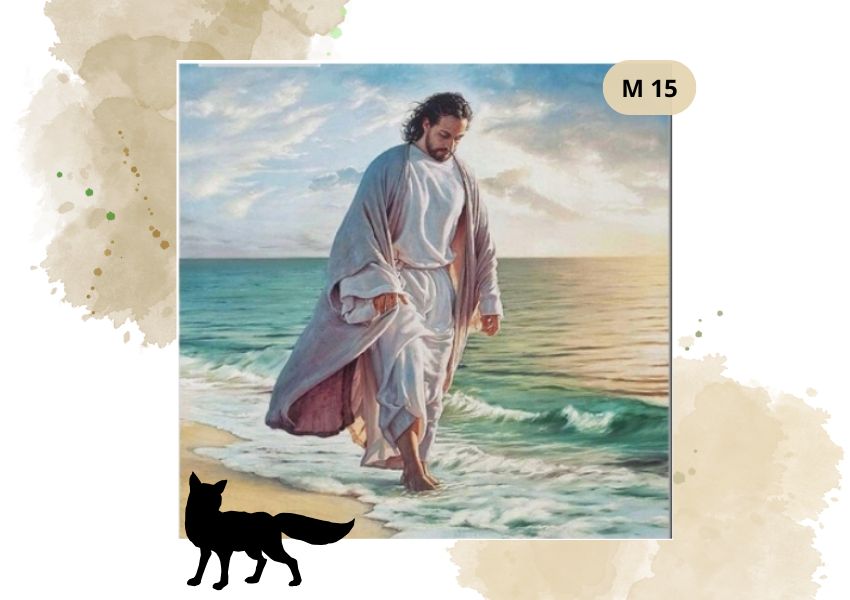 Haft Diamentowy Religijny Jezus na Plaży