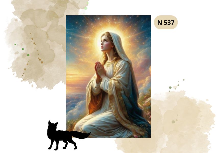 Haft Diamentowy Religijny "Klęcząca Matka Boska Maryja"