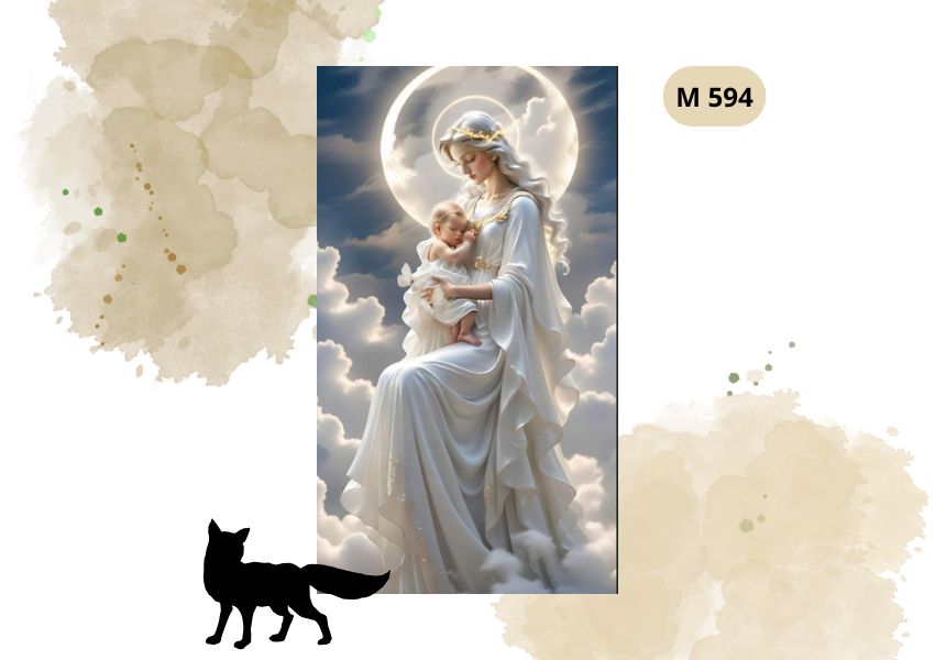 Haft Diamentowy Religijny Maryja Na Tle Księżyca