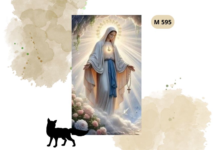 Haft Diamentowy Religijny Matka Boska Maryja z Różańcem