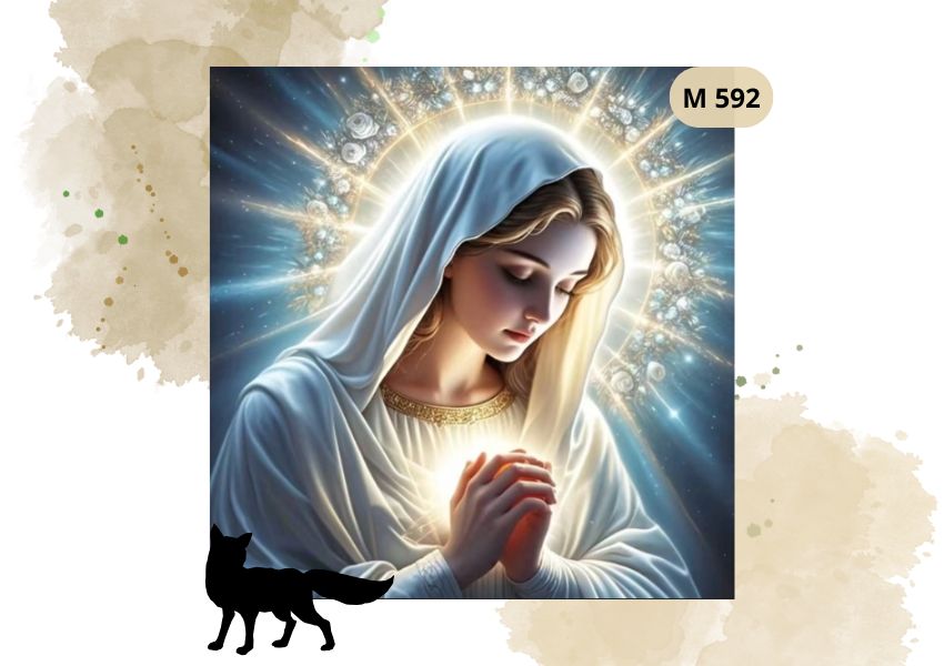 Haft Diamentowy Religijny Modląca Się Matka Boska Maryja