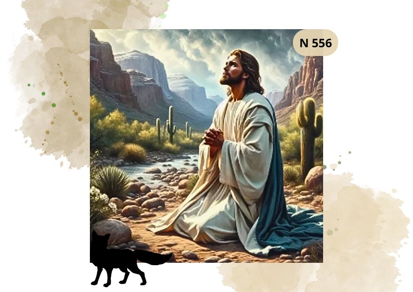 Haft Diamentowy Religijny Modlitwa Jezusa na Pustyni