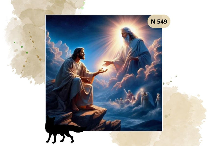 Haft Diamentowy Religijny "Ojciec z Synem"