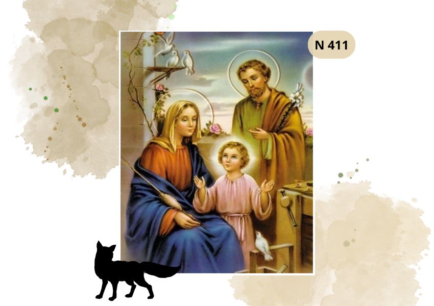 Haft Diamentowy Religijny "Święta Rodzina w Świątyni"