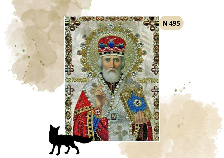 Haft Diamentowy Religijny Świąteczny "Święty Mikołaj z Miry"