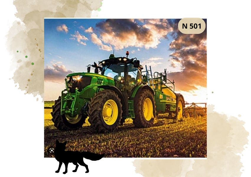 Zielony traktor