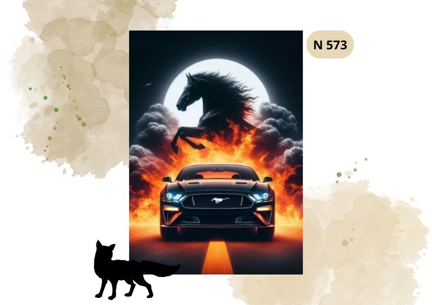 Haft Diamentowy Zwierzęta Auto Mustang