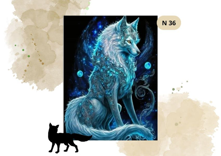 Haft Diamentowy Zwierzęta "Magiczny Wilk"