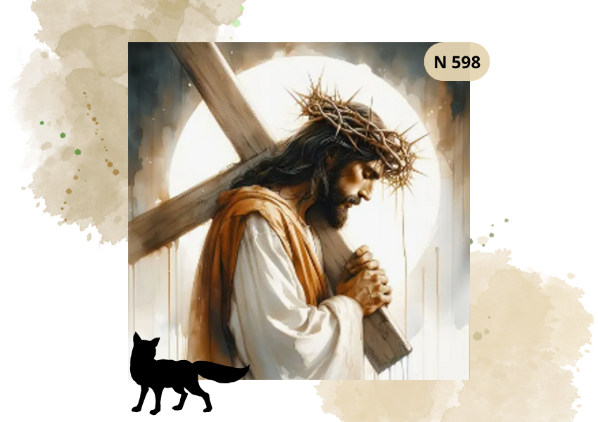 Haft Diamentowy Religijny "Jezus Niosący Krzyż"