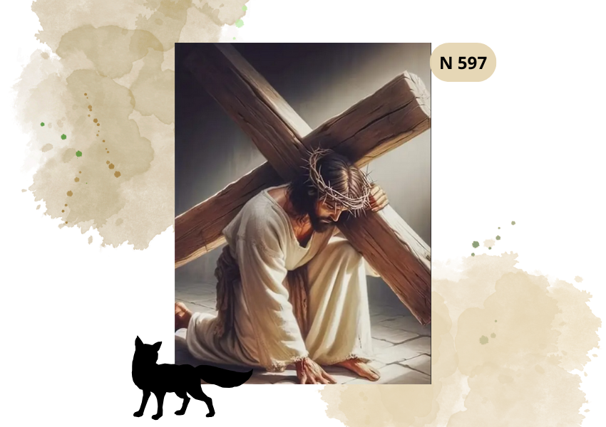 Haft Diamentowy Religijny "Jezus Upadek Pod Krzyżem"