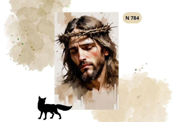 Haft Diamentowy Religijny "Portret Umęczonego Jezusa"