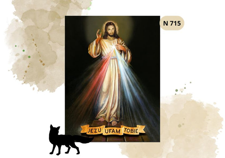 Haft Diamentowy Religijny "Jezu Ufam Tobie"