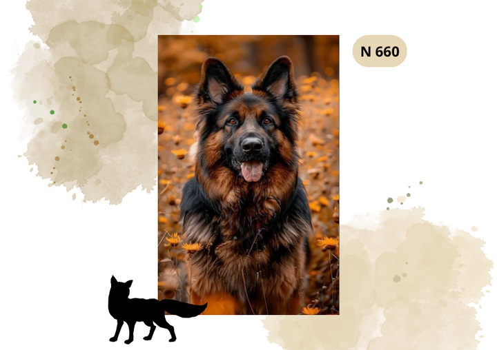 Haft Diamentowy Zwierzęta "Siedzący Owczarek Niemiecki"